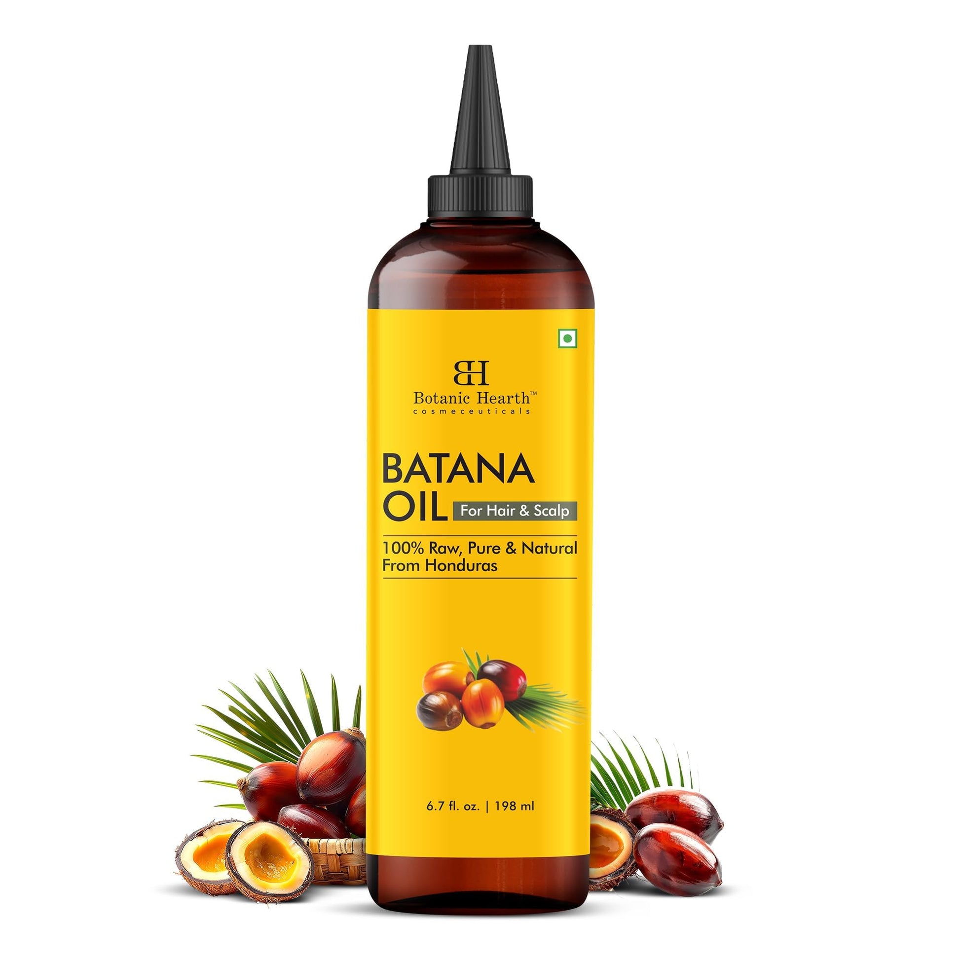 Botanic Hearth Batana Oil for Hair & Scalp ??? 100% Raw, Pure & Natural from Honduras, Nourishing Hair Growth & Scalp Care Oil ??? 6.7 fl oz / 198 ml