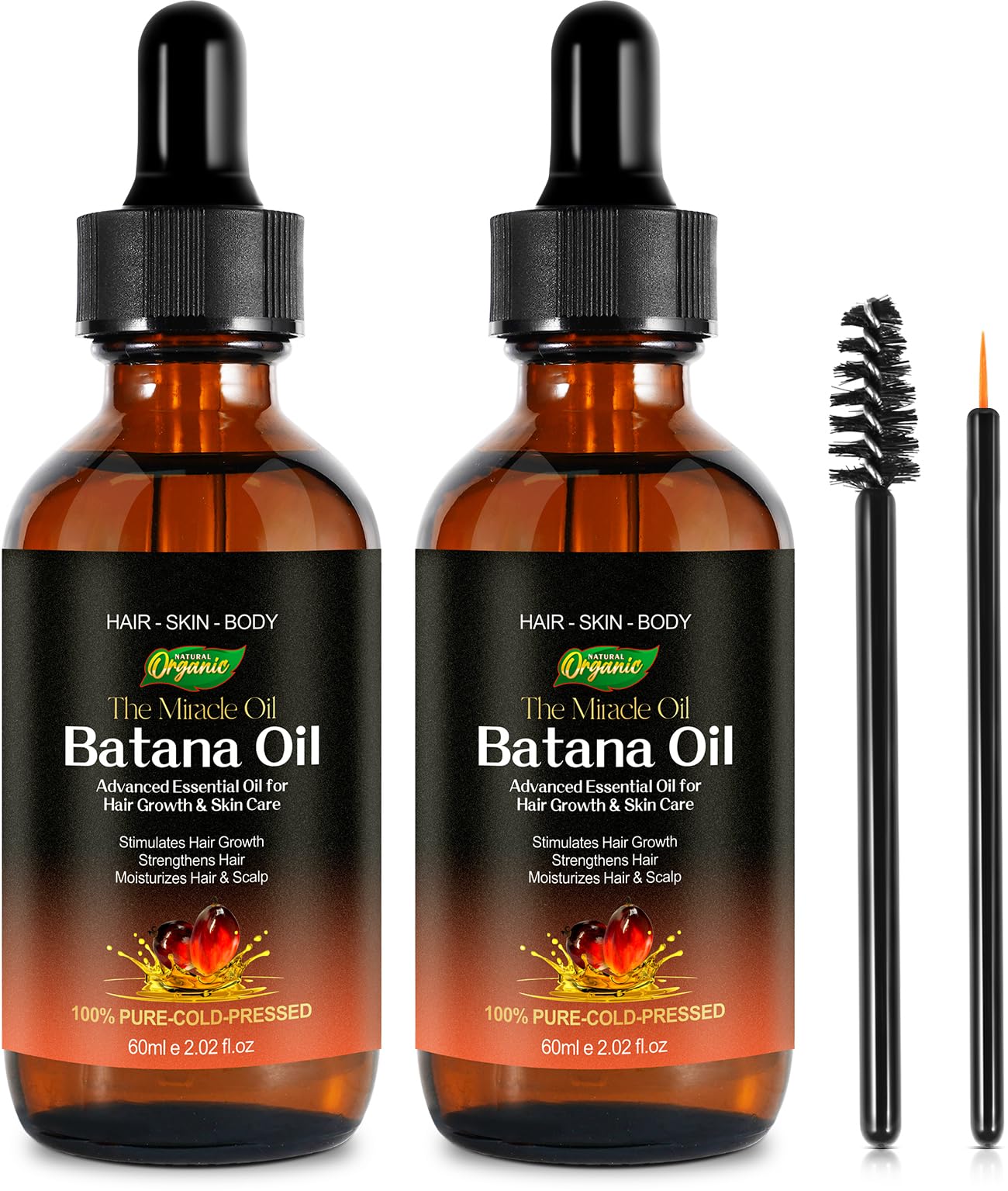 2Pack Batana Oil for Hair Growth, Natural Unrefined Batana Oil for Hair Growth, Nourish Scalp and Reduce Hair Loss Hair Oils, Essential Oils for