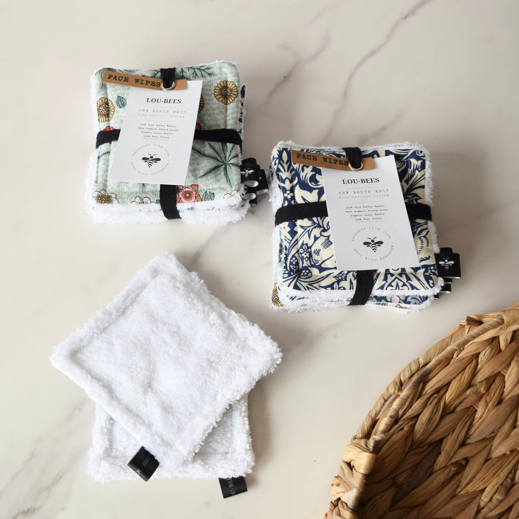 Reusable Face Wipes – William Morris Collection (Pack of 5)