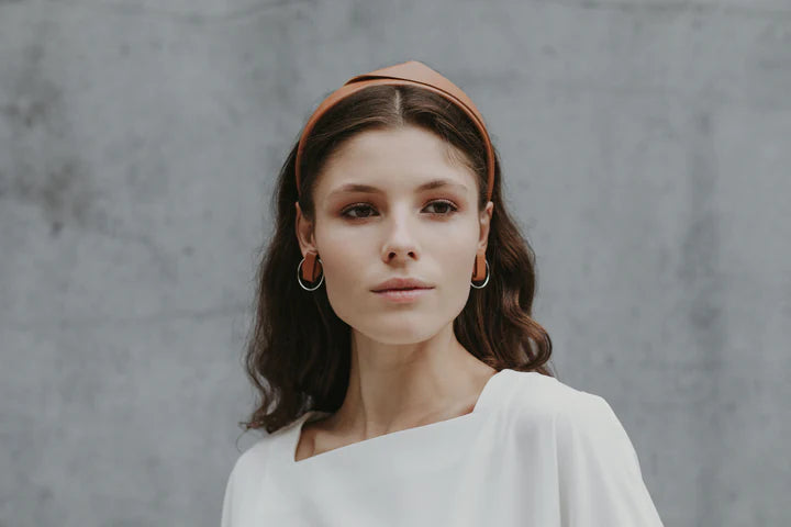 Gerda Retter Leather Headband – Chic, Handcrafted Elegance by Gerda Retter Design at www.brixbailey.com