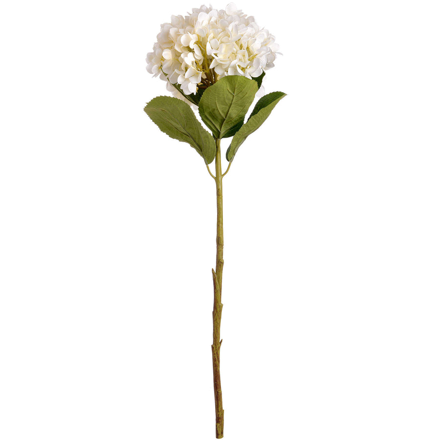 Lifelike oversized white artificial hydrangea with full blooms for elegant home decor by Sostter at brixbailey.com