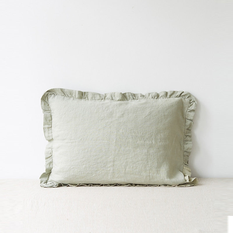 Romantic Frill Linen Pillowcase – Handmade & Breathable by Linen Tales at www.brixbailey.com