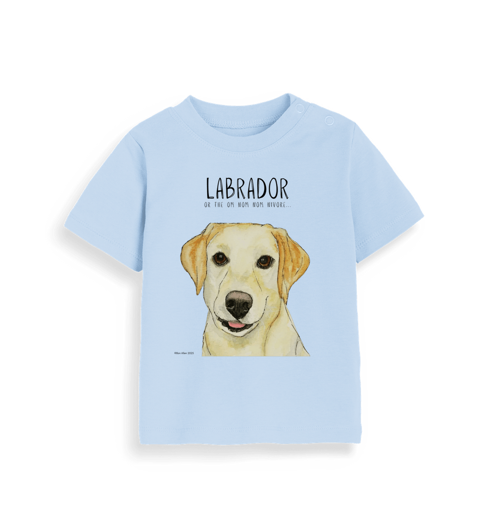 Tiny Tummy, Big Appetite – Baby’s First Yellow Labrador Tee