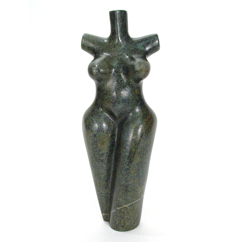 11 inch Female Torso Serpentine Stone Sculpture