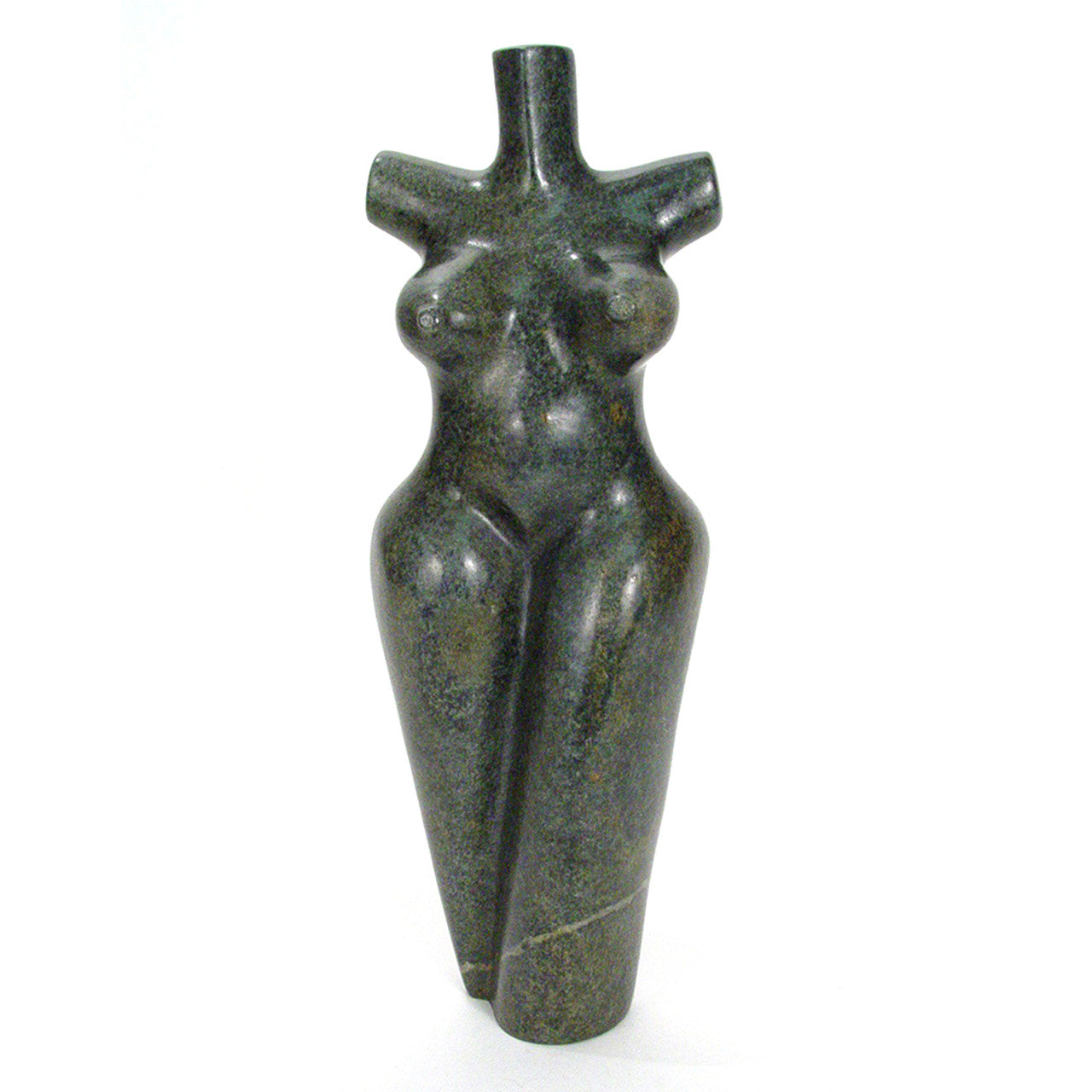 11 inch Female Torso Serpentine Stone Sculpture
