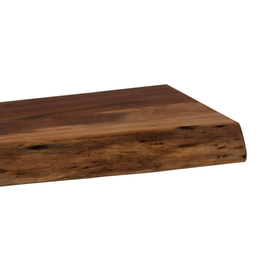 Handcrafted acacia wood chopping board with natural live edge, showcasing unique grain patterns and rustic charm. by Sostter at brixbailey.com