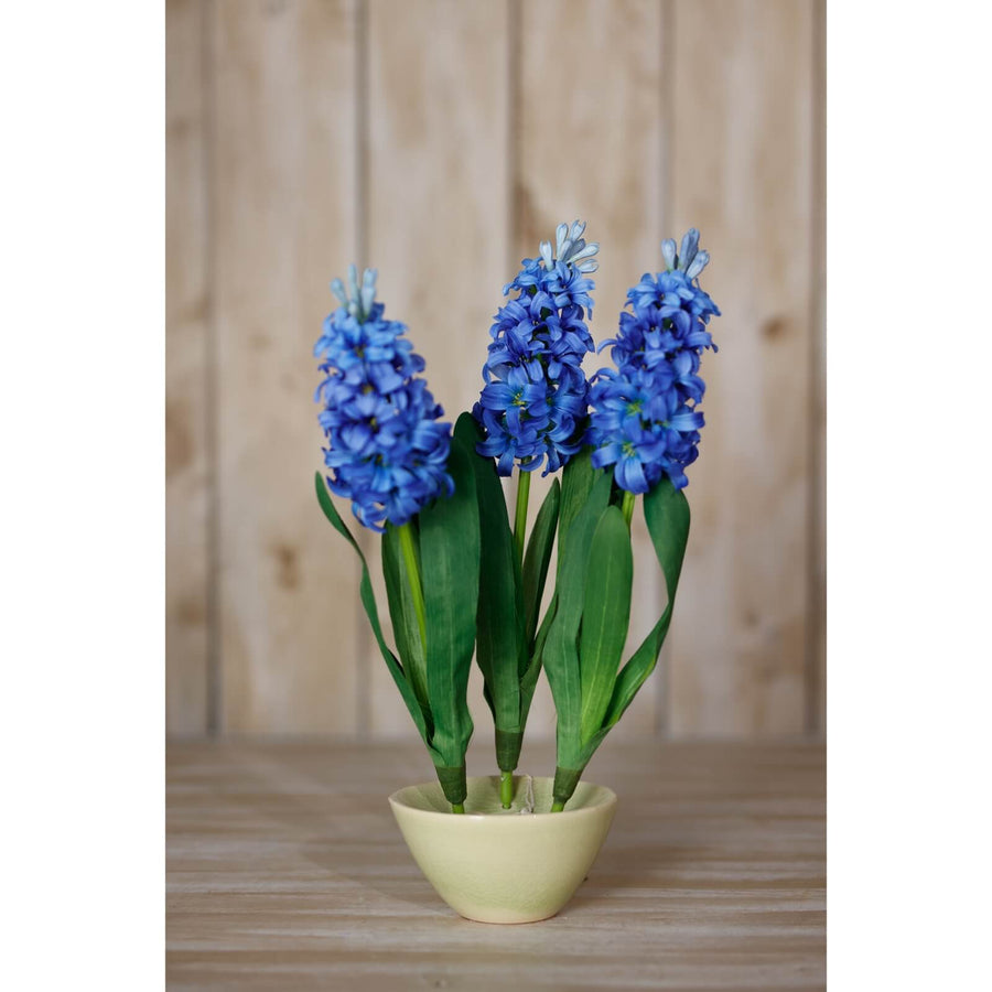 Lifelike blue hyacinth artificial stem, 17 inches, vibrant plastic petals for elegant home decor by Sostter at brixbailey.com