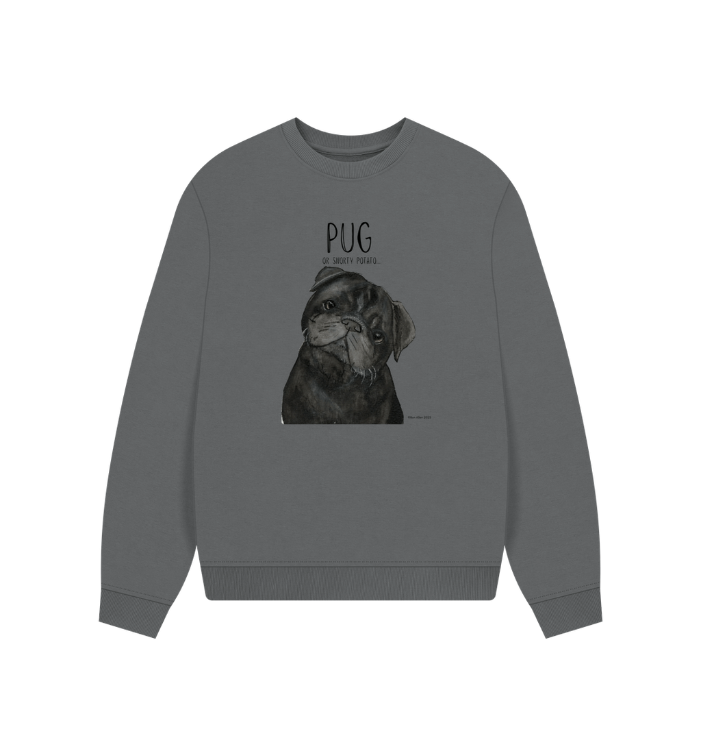 Snorty Potato Oversized Sweatshirt – Cozy, Just Like Your Pug!