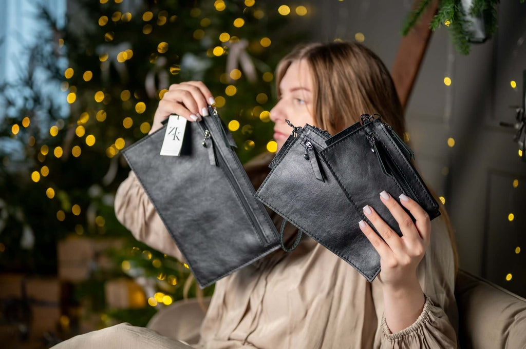 Minimalist Leather Wristlet Wallet - Stylish & Functional with Removable Strap by Zelma Kraft at www.brixbailey.com