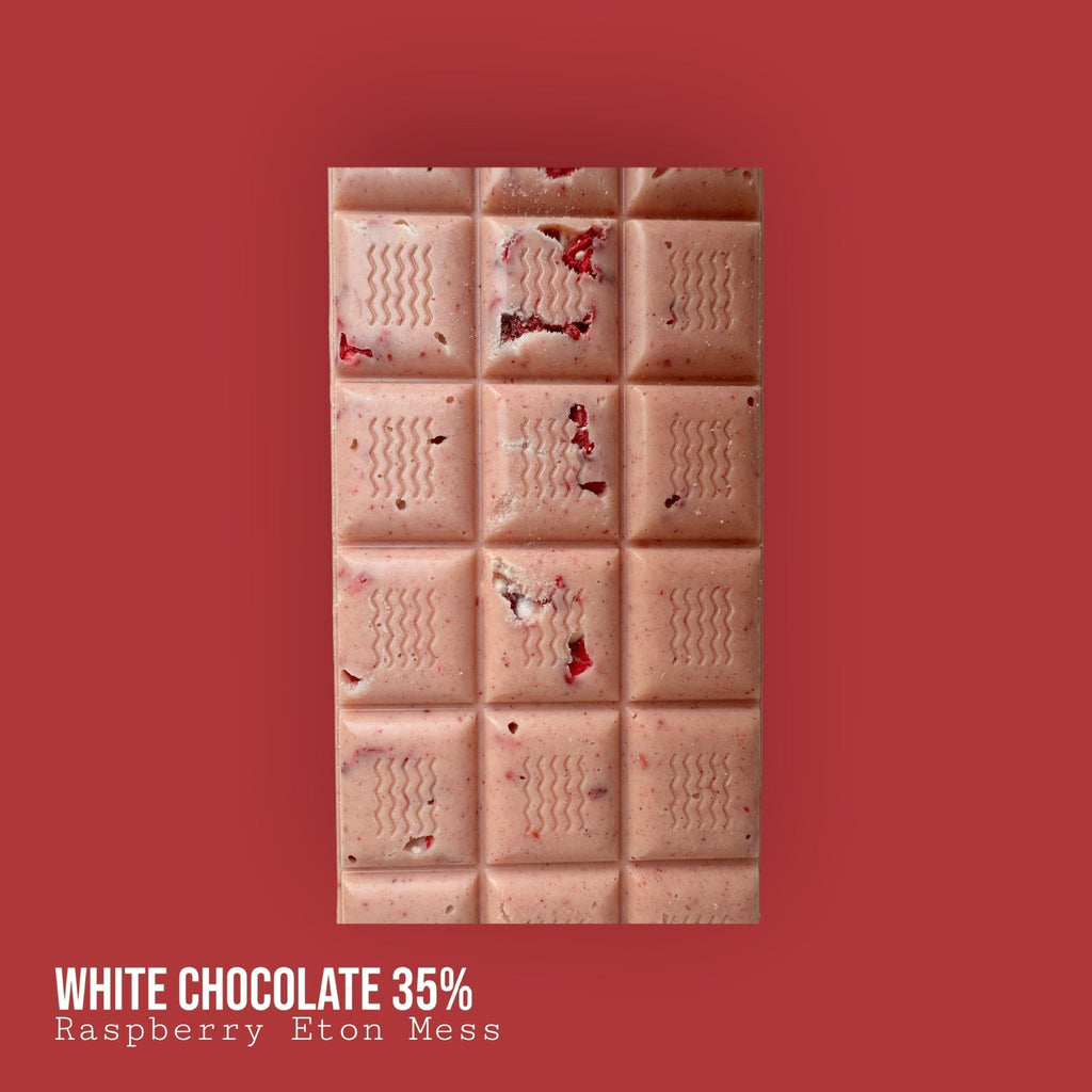 White 35% Raspberry Eton Mess Bar 110g