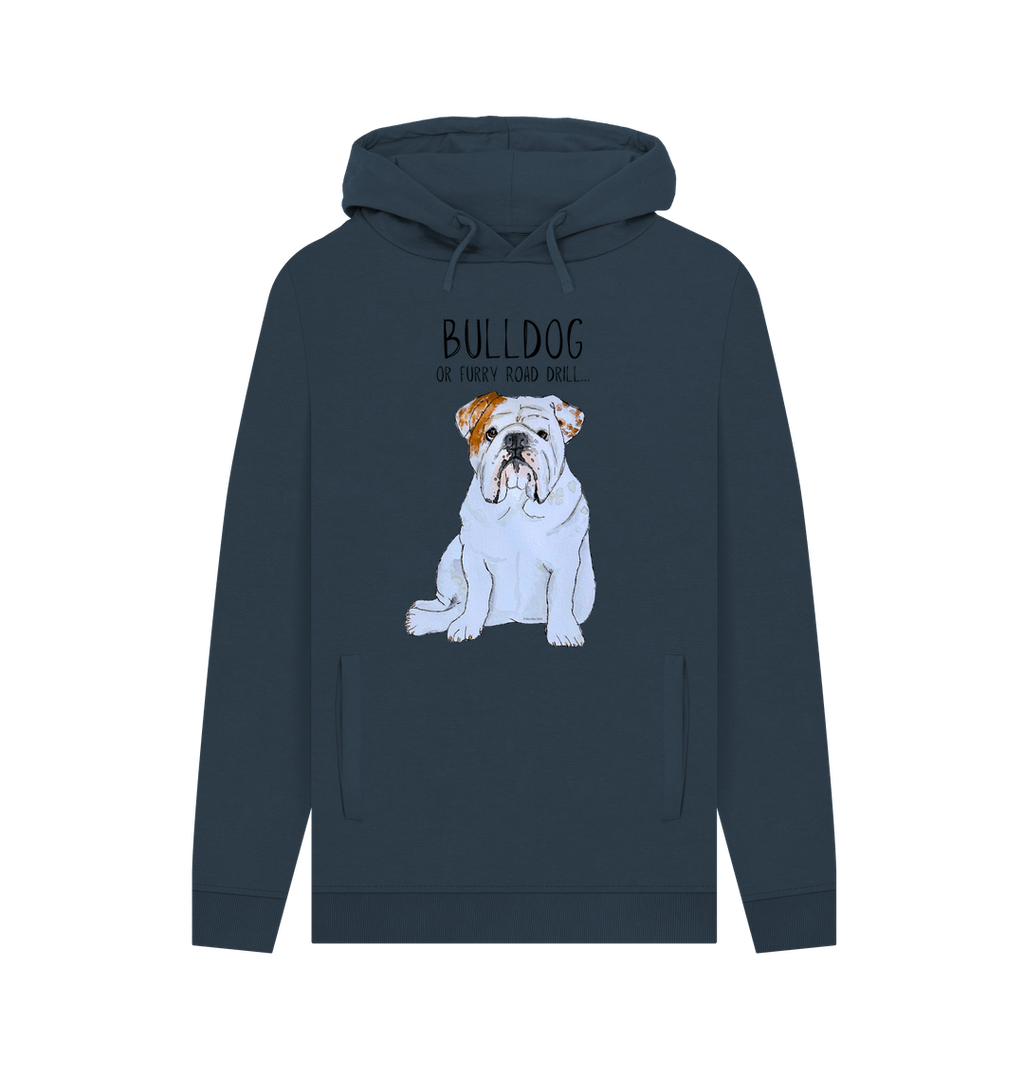 Bulldog Power: Furry Road Drill Men’s Hoodie for Ultimate Cool!
