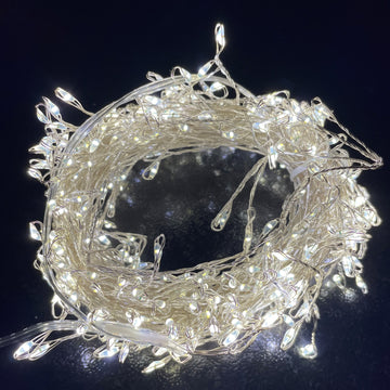 Create an Enchanting Holiday Atmosphere with LED Micro Light String - 400 Warm White Lights for Retail and Home Decor by Hill Interiors at www.brixbailey.com