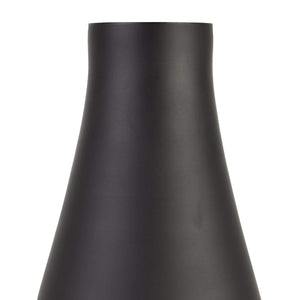 Hand-blown matte black glass vase, minimalist slender silhouette for modern floral arrangements or standalone decor. by Sostter at brixbailey.com
