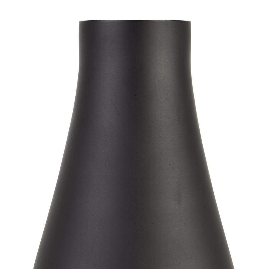 Hand-blown matte black glass vase, minimalist slender silhouette for modern floral arrangements or standalone decor. by Sostter at brixbailey.com