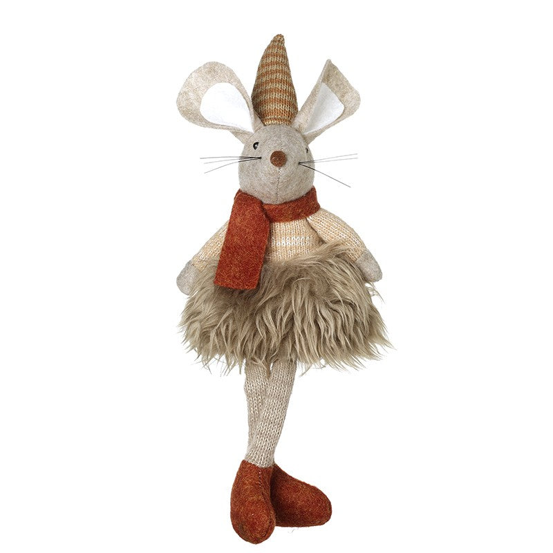 Autumn Mouse Soft Toy with Dangly Legs