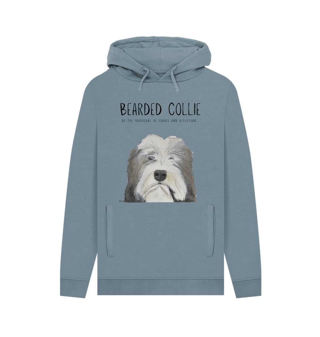 Unleash the Hairicane: Bearded Collie Men’s Hoodie