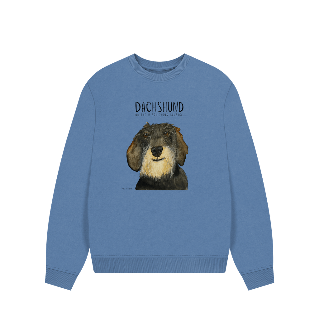 Comfy, Cozy, & Cute: The Wire Haired Dachshund Oversized Sweatshirt"