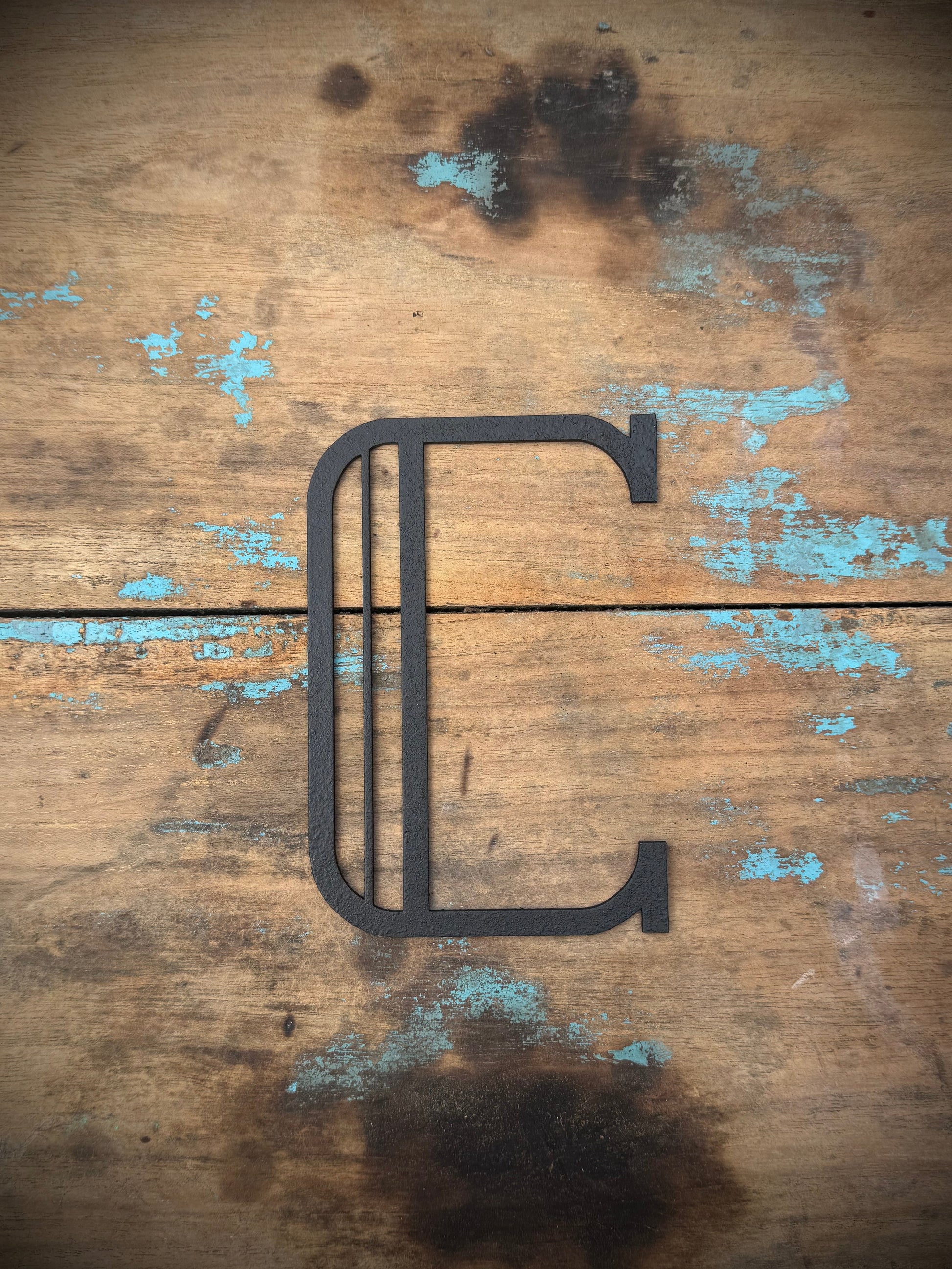 Black 5" or 12" Art Deco Metal Lettering A-Z 0-9