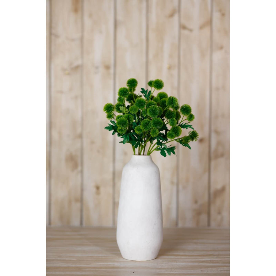 Green Globe Thistle Spray faux floral arrangement in natural green tones, 56cm tall, for home decor by Sostter at brixbailey.com