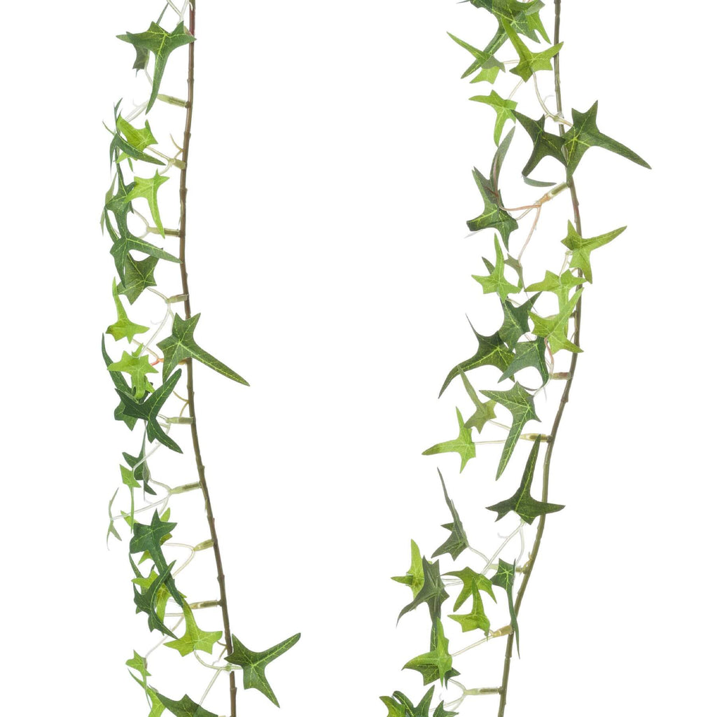 Lifelike artificial ivy garland with natural green leaves, perfect for shelves or mantels, 170 cm long, fade-resistant plastic.  by Sostter at brixbailey.com