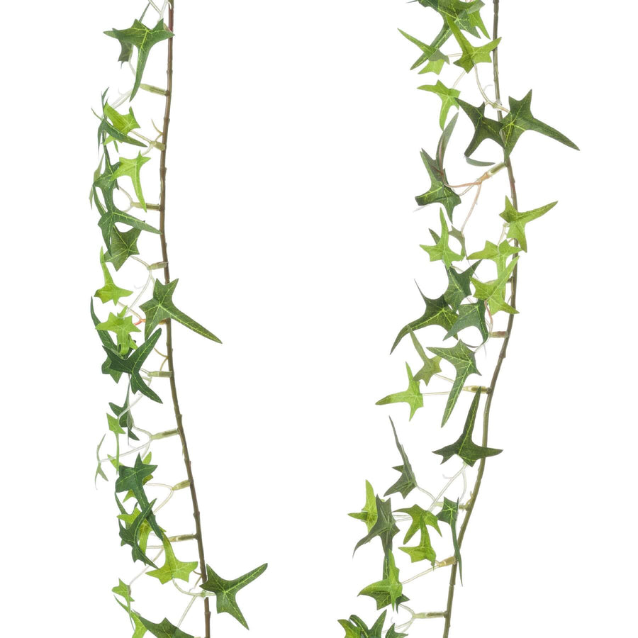 Lifelike artificial ivy garland with natural green leaves, perfect for shelves or mantels, 170 cm long, fade-resistant plastic.  by Sostter at brixbailey.com
