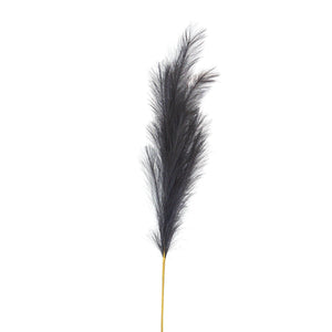Soft grey artificial pampas grass stem, 120cm tall, for modern home decor and allergy-safe botanical styling by Sostter at brixbailey.com