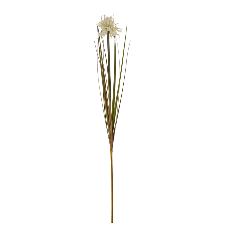 Cream artificial spider chrysanthemum stem with layered petals, 80cm tall, lifelike floral decor for home or garden by Sostter at brixbailey.com