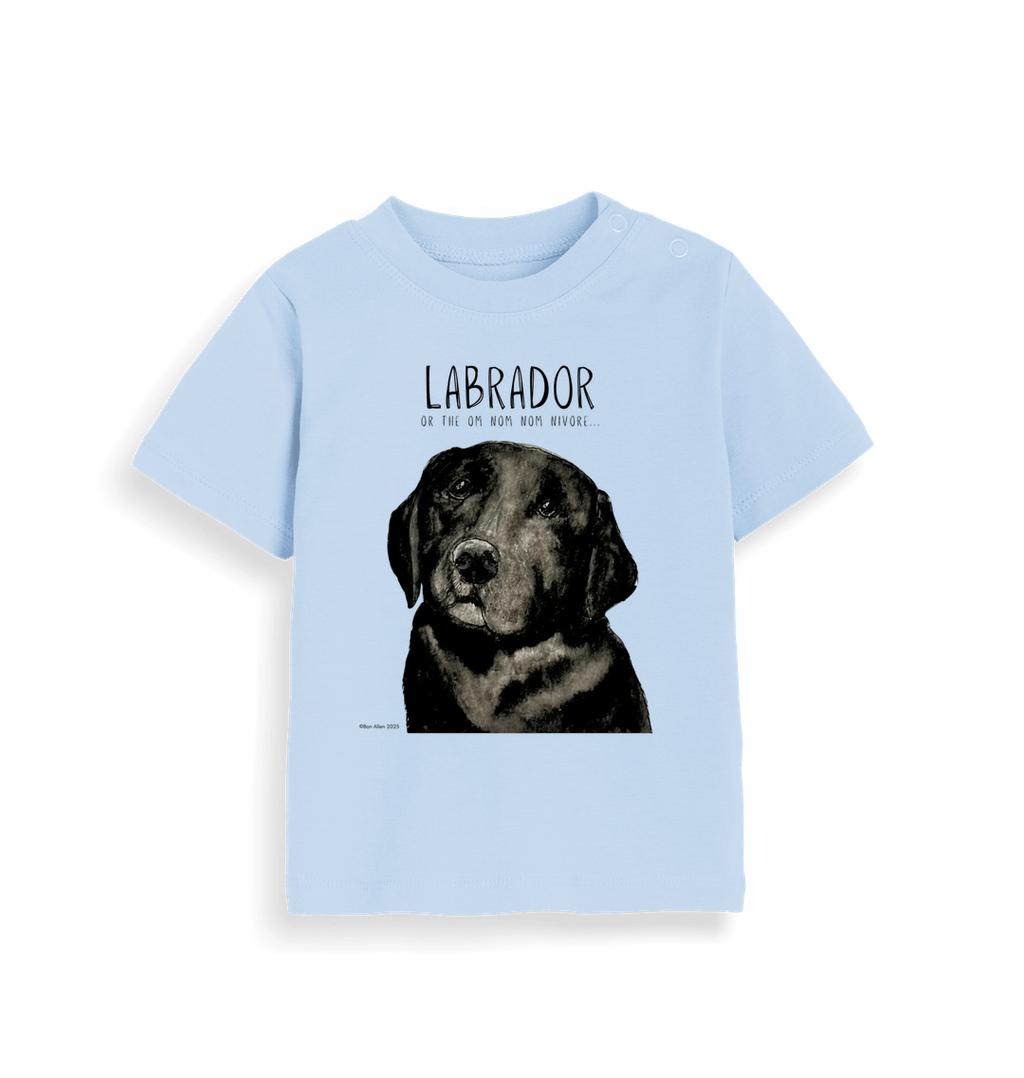 Tiny Tummy, Big Appetite – Baby’s First Black Labrador Tee