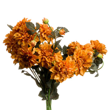 Lifelike orange dahlia floral spray with layered petals, 45-inch faux bloom for autumn home decor  

**  
- **Keywords:** lifelike, orange dahlia, floral spray, layered petals, faux bloom, autumn decor  
- **Clear description:** Visually conveys the productâ€™s realism, color, size, and purpose  
- **Optimized:** Balances SEO (keywords) and accessibility (concise detail) without redundancy by Sostter at brixbailey.com