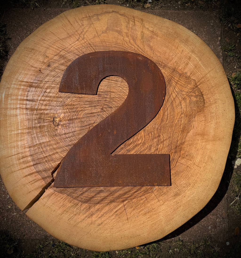 12" Rusty Fat Font Metal Letters A-Z 0-9.