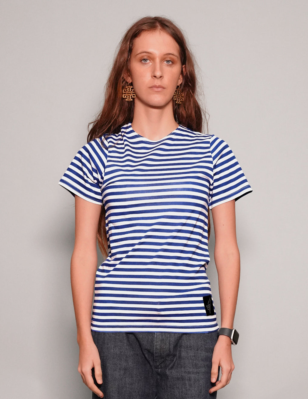 Vintage Naval T-Shirt in Blue Stripe