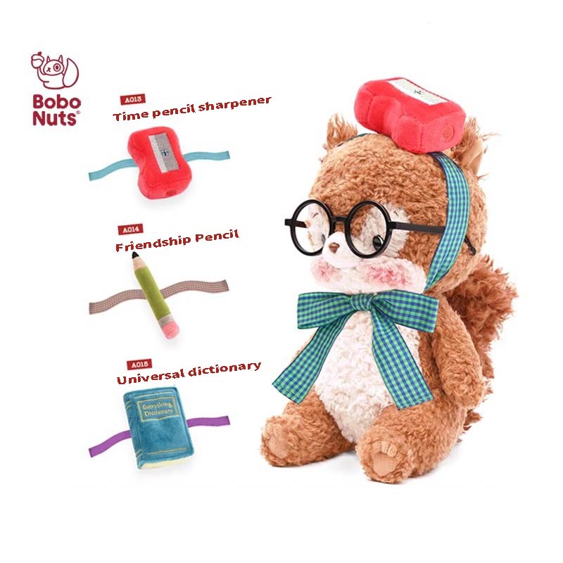 Bobotta Squirrel Plush Toy with Glasses