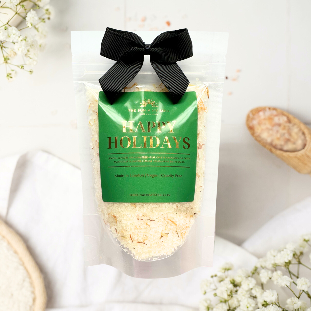 Luxury Himalayan Bath Salts Lemon Ginger Christmas Soak
