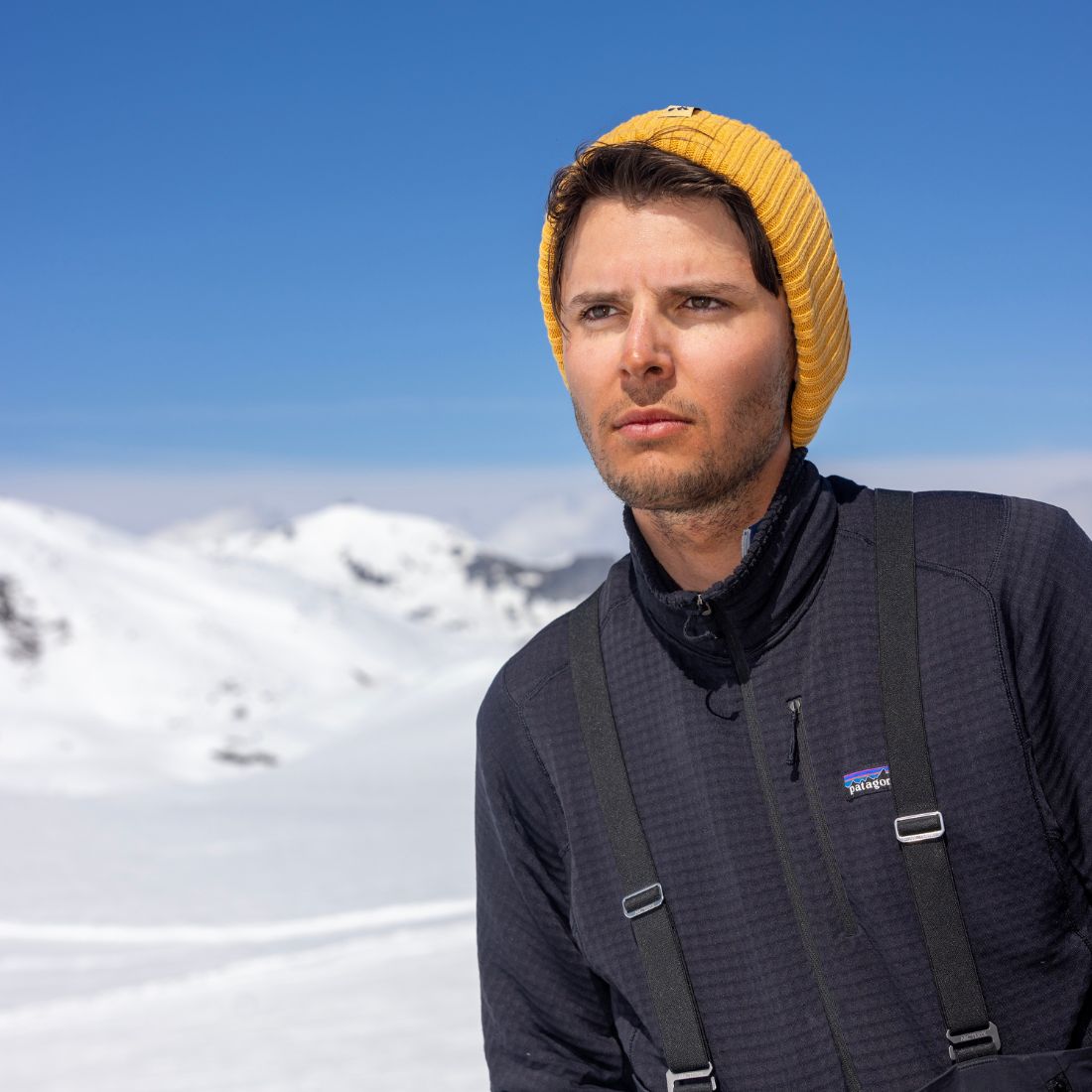 Organic Cotton Beanie in Mustard