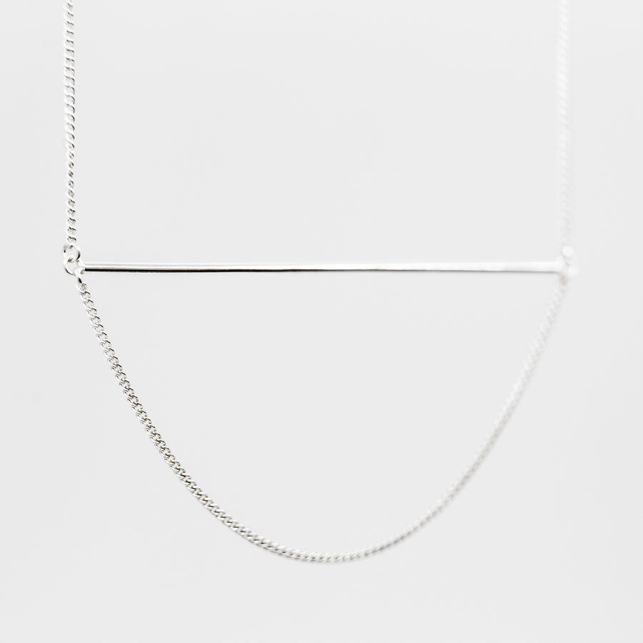 Timeless Silver Necklace SWING – Elegant Minimalist Jewelry by Maarja Palu at www.brixbailey.com