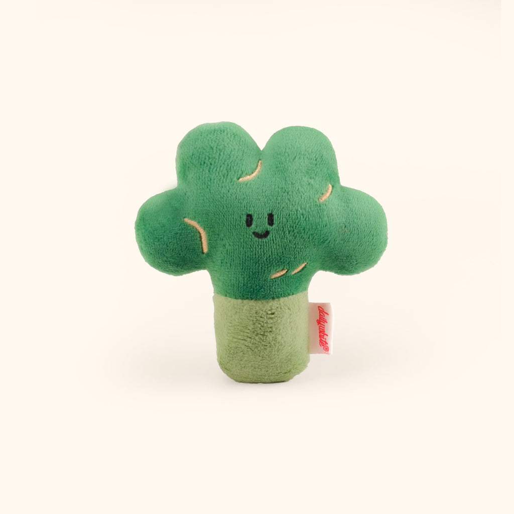 Broccoli Plush Bag Charm in White