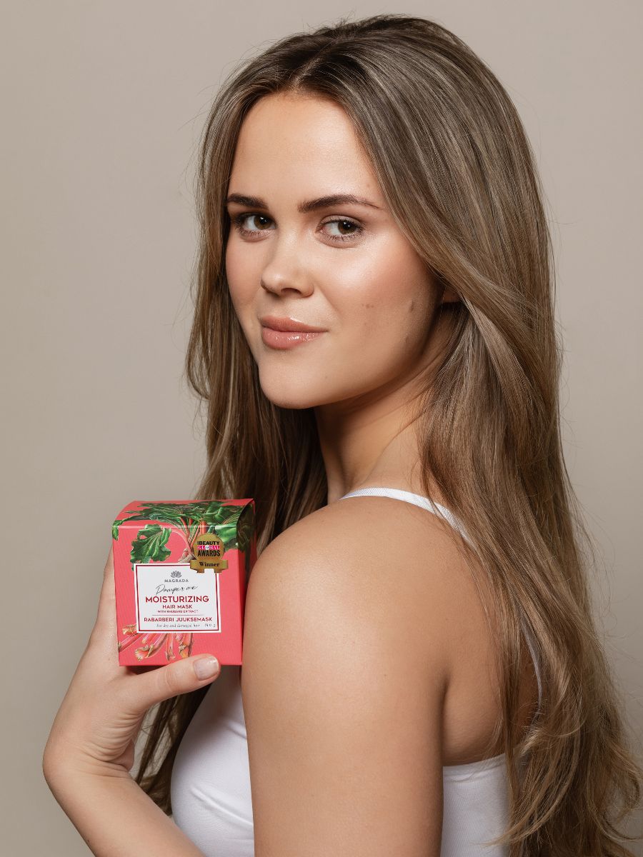 Luxury Rhubarb Hair Mask – Award-Winning, Natural & Nourishing by Magrada Organic Cosmetics at www.brixbailey.com