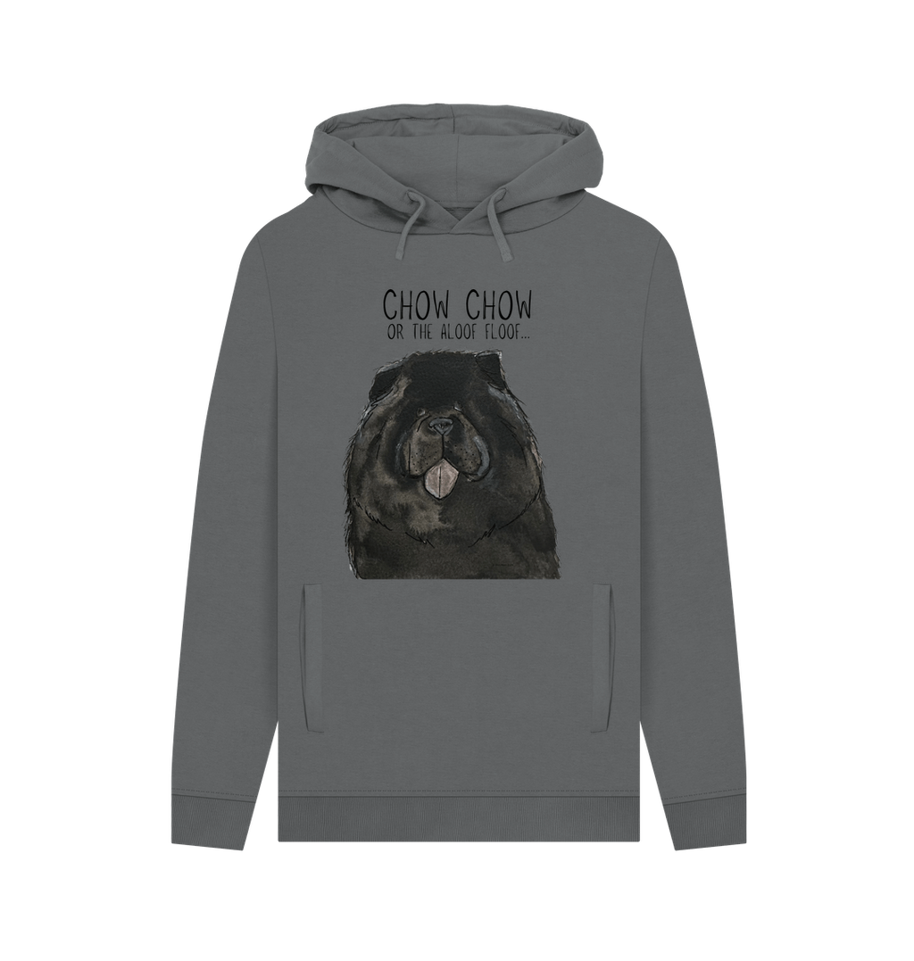 Black Chow Chow 'The Aloof Floof' Men's Hoodie – Stylish and Cozy
