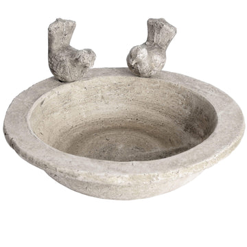 Weathered cream stone-effect bird bath with natural texture, 24cm wide, for garden wildlife and rustic decor  

**  
- **Keywords included:** stone-effect bird bath, weathered, cream, natural texture, garden wildlife, rustic decor  
- **Clear description:** Visually conveys the aged appearance, color, size, and purpose  
- **SEO & accessibility optimized:** Prioritizes key product attributes without redundancy by Sostter at brixbailey.com