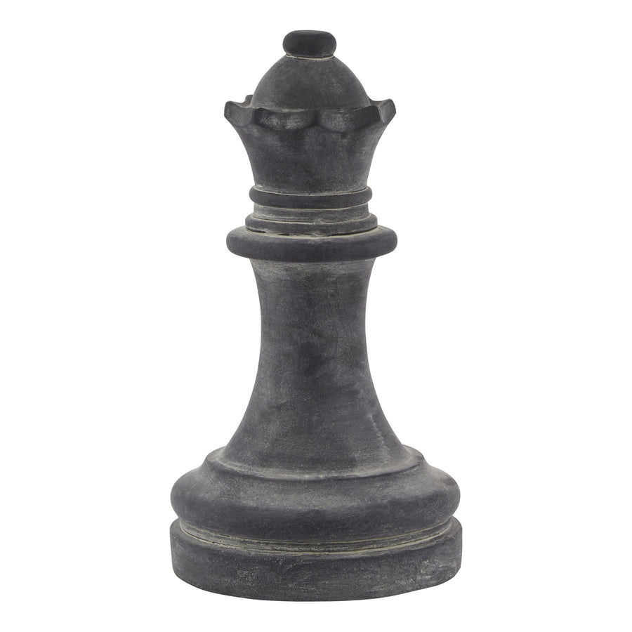 Introducing a Regal Grey Ceramic Queen Chess Piece - Contemporary Design for Collectors and Home Décor by Hill Interiors at www.brixbailey.com