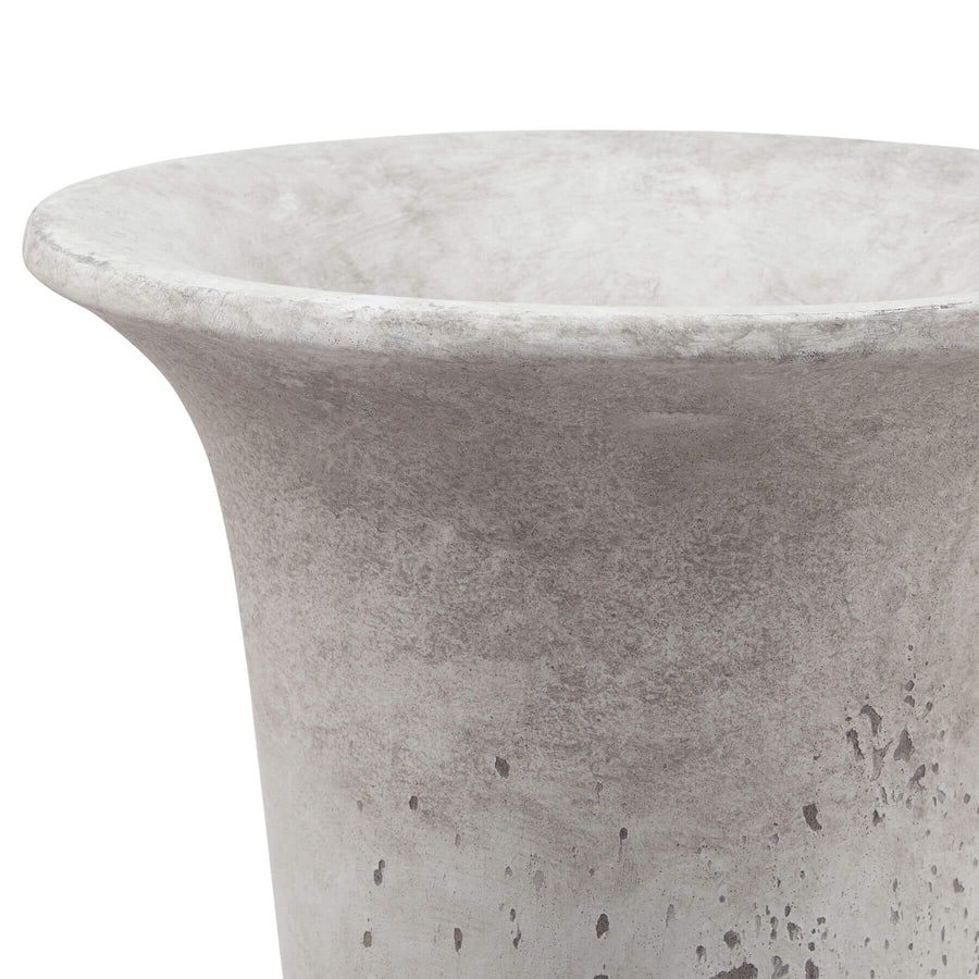 Tall stone-effect ceramic urn planter in neutral tone, 61cm height, for faux floral arrangements or standalone decor by Sostter at brixbailey.com