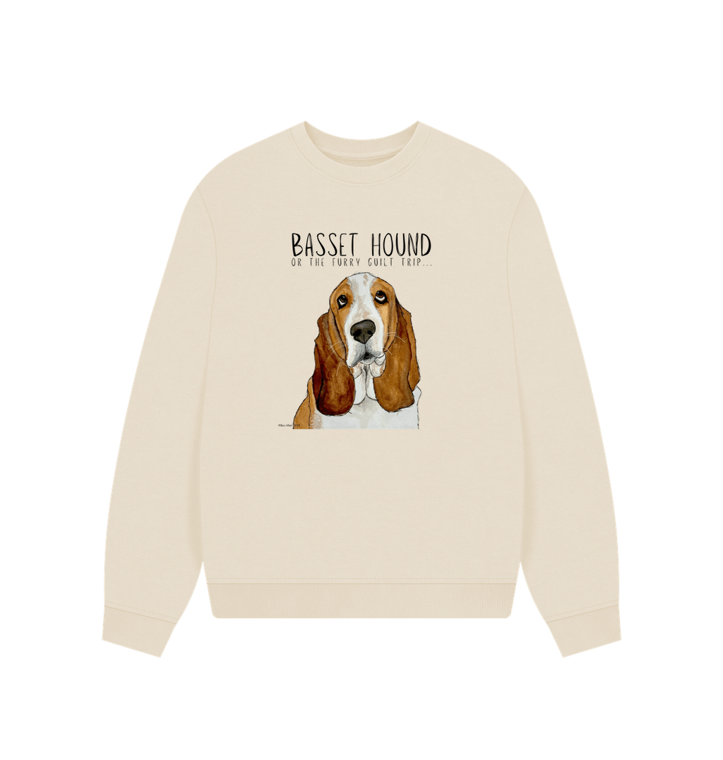 Basset Hound Women’s Oversized Sweatshirt: Cozy, Stylish & Full of Guilt!