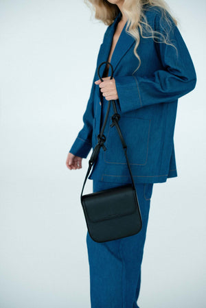 Black Minimalist Crossbody Bag