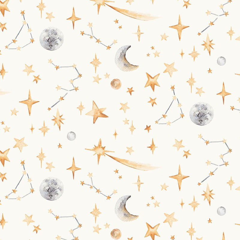 "Hand-Painted Stars Wallpaper for Kids – 4 Dreamy Colours