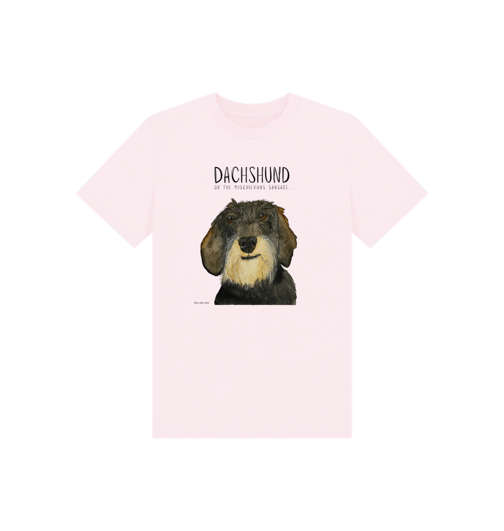 Mischievous Wire Haired Hot Dog Kids' T-Shirt – Small Pup, Big Attitude!