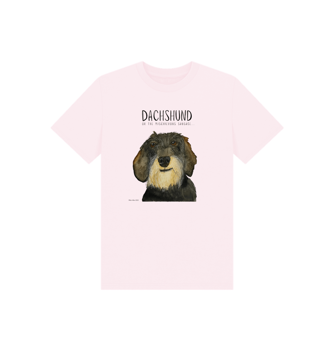 Mischievous Wire Haired Hot Dog Kids' T-Shirt – Small Pup, Big Attitude!