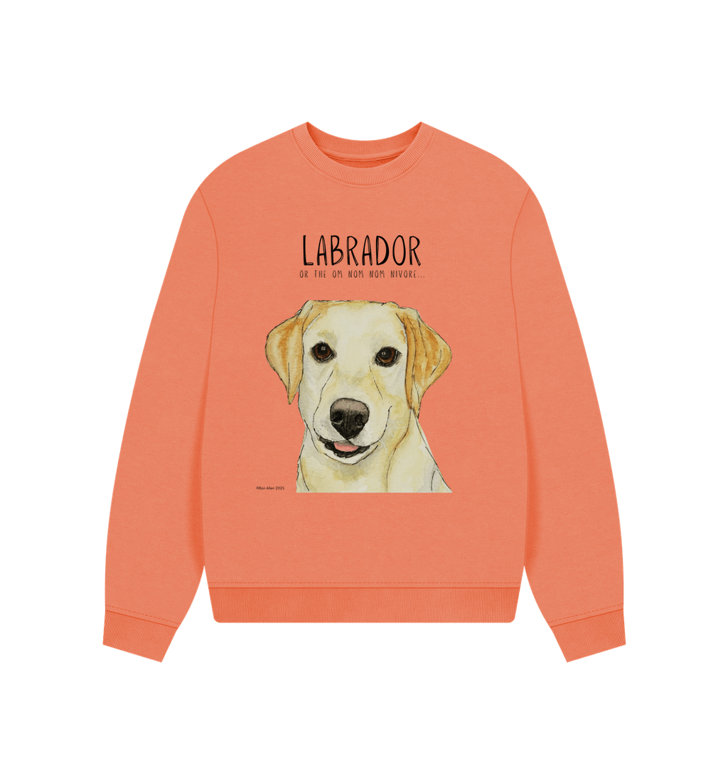 Will Sit for Snacks: The Yellow Labrador Oversized Sweatshirt