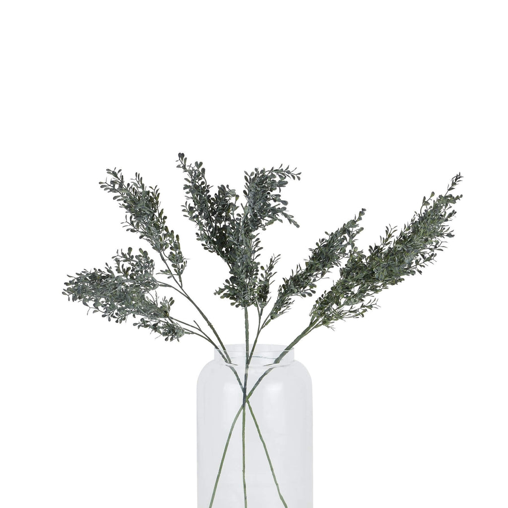 Blackened grass spray stem, 75cm tall, matte black plastic decor for modern interiors by Sostter at brixbailey.com