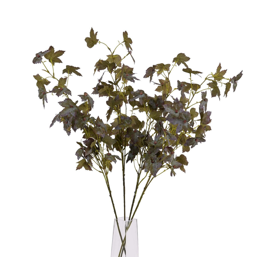 Lifelike autumn stem with amber and burgundy foliage, 38-inch artificial branch for seasonal decor by Sostter at brixbailey.com