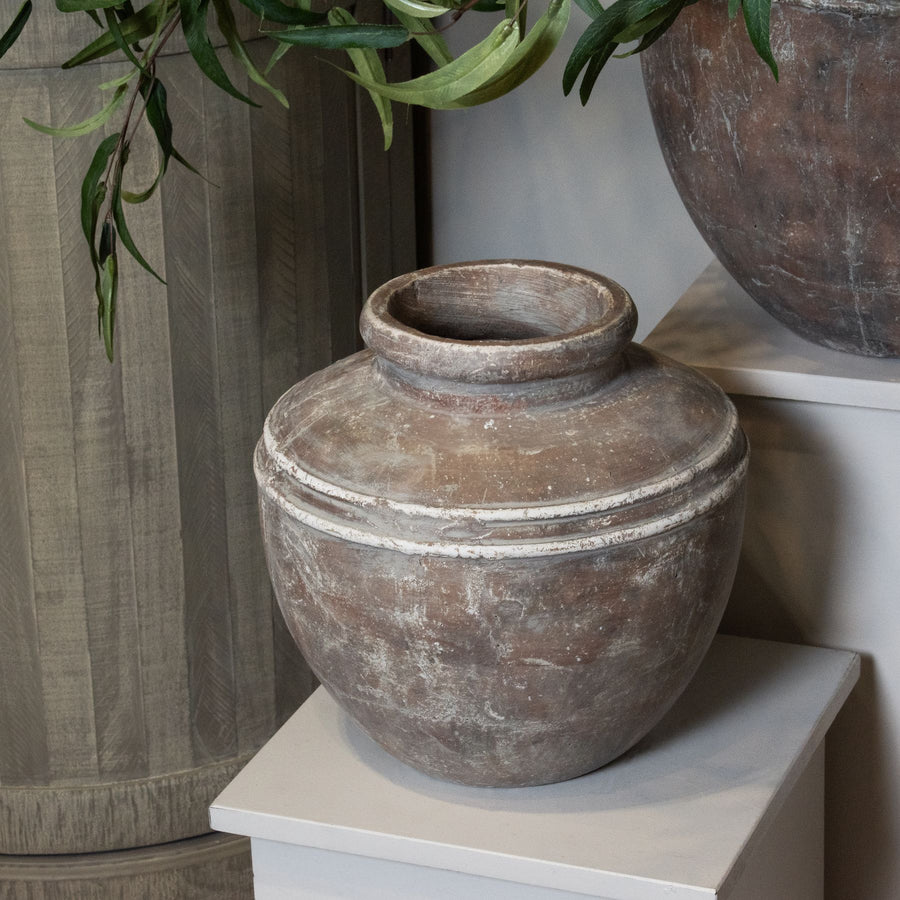 Amalfi Grey Jar Shaped Planter